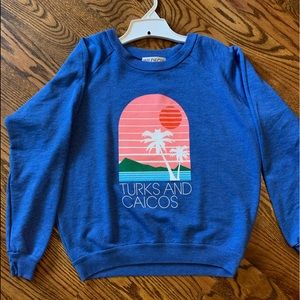 blue women’s small, turks and caicos Wildfox sweatshirt